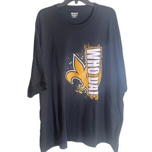 Gildan New Orleans Saints Who Dat Black Gold Short Sleeve T-Shirt 4XL